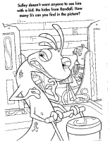 A coloring page of monsters inc